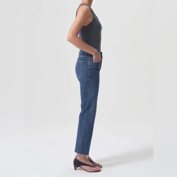 Agolde - Kye Mid Rise Straight Crop Jeans in Mirage - Picture 16 of 16